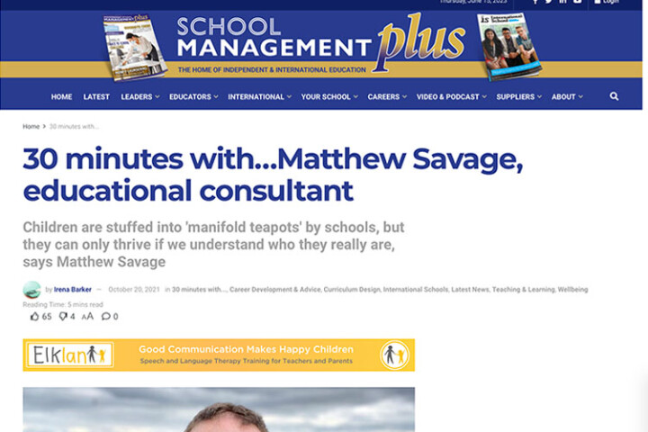 30 Minutes with School Management plus article screenshot