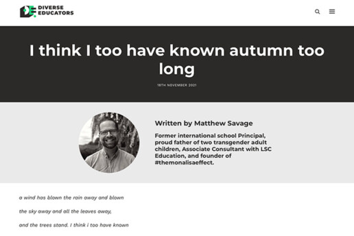 I think I have know autumn too long Diverse Ed