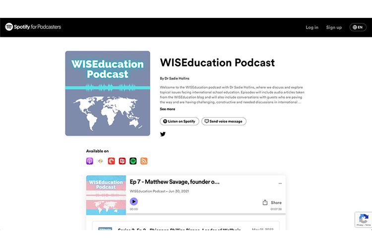 WISEducation podcast screenshot